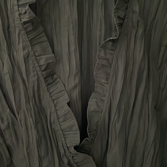 NWT Zara black shirred shirt size XL - Picture 3 of 7